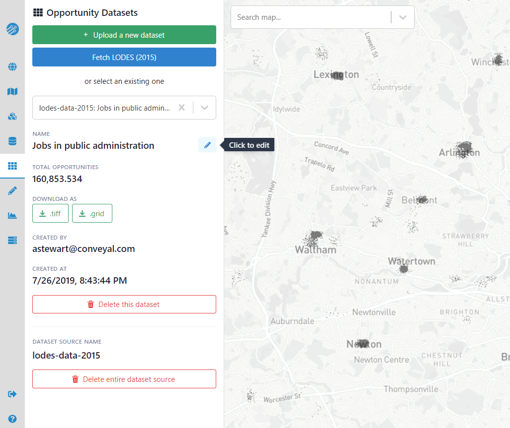 Spatial Datasets (Origins and Destination Opportunities) | Conveyal ...