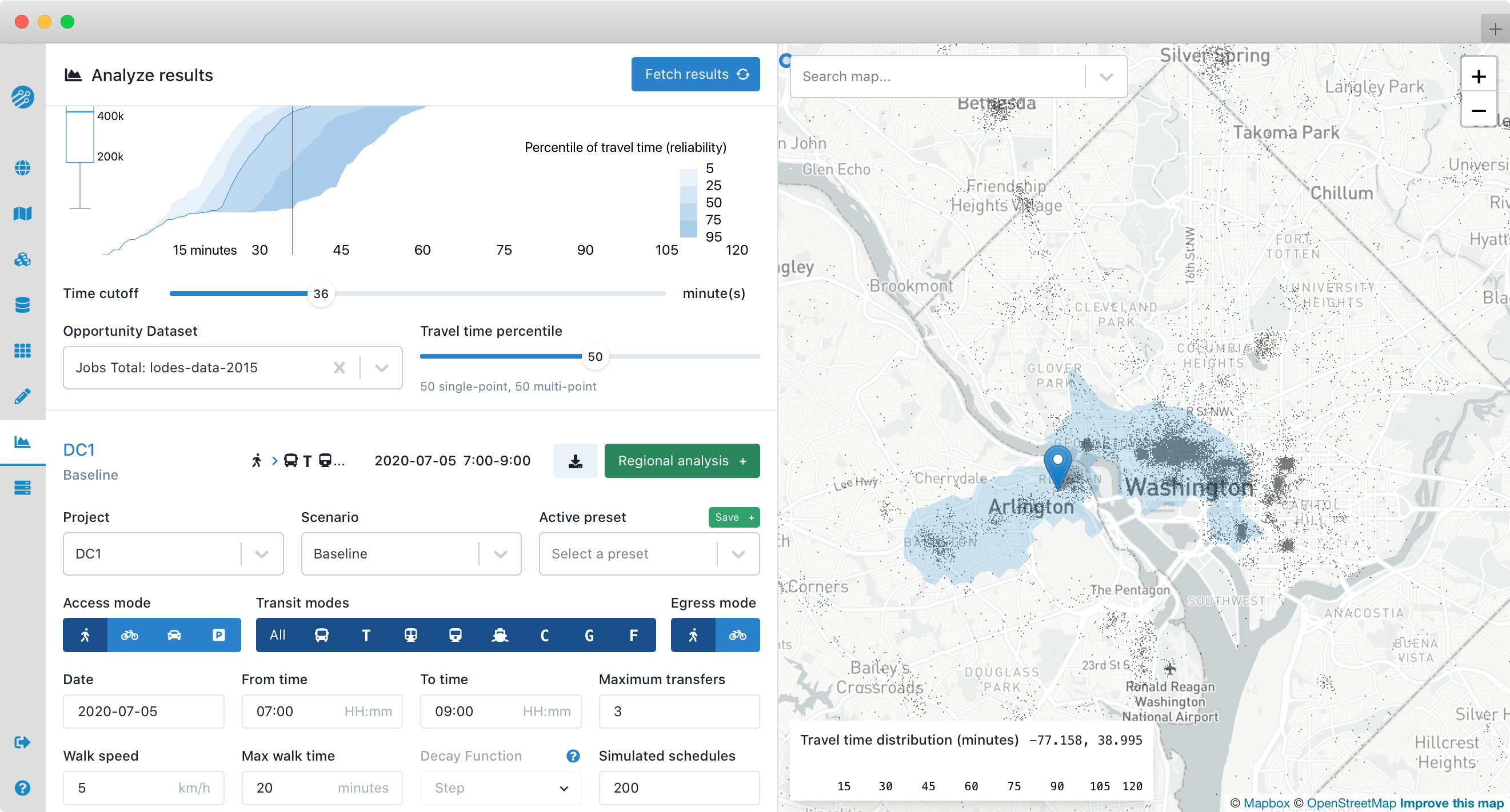 With all settings properly configured, we are ready to begin a regional analysis.